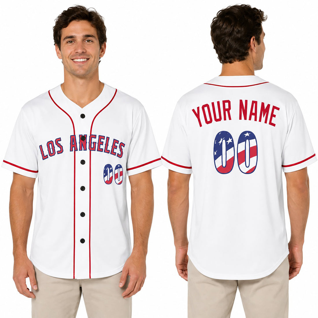 Custom Anaheim Baseball Jersey - USA 250th Anniversary Fourth of July Stadium Style, Personalized Name & Number-1