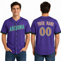 Custom Arizona Diamondbacks Baseball Jersey - Purple 2000 Throwback Style, Personalized Name & Number-1