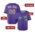 Custom Arizona Diamondbacks Baseball Jersey - Purple 2000 Throwback Style, Personalized Name & Number-2