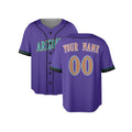 Custom Arizona Diamondbacks Baseball Jersey - Purple 2000 Throwback Style, Personalized Name & Number-4