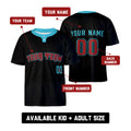 Custom Arizona Two-Button Baseball Jersey - Blackout Style, Personalized Name & Number-2