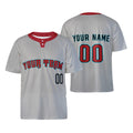 Custom Arizona Two-Button Baseball Jersey - Gray Road Style, Personalized Name & Number-3