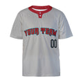 Custom Arizona Two-Button Baseball Jersey - Gray Road Style, Personalized Name & Number-4