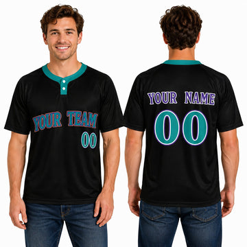 Custom Arizona Two-Button Baseball Jersey - Throwback Cooperstown Style, Personalized Name & Number-1