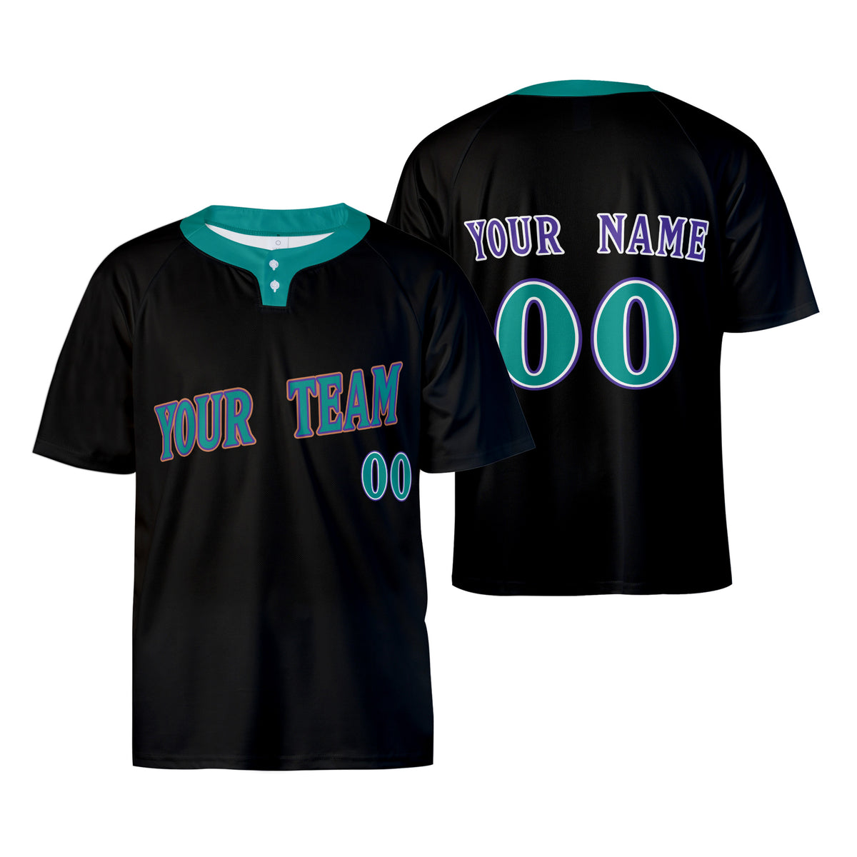 Custom Arizona Two-Button Baseball Jersey - Throwback Cooperstown Style, Personalized Name & Number-3