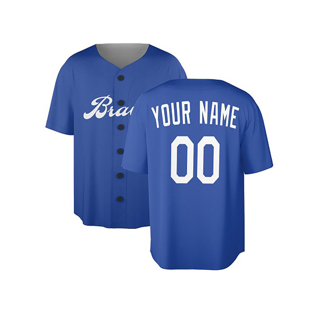 Custom Atlanta Braves Baseball Jersey - Royal Batting Practice Style, Personalized Name & Number-3