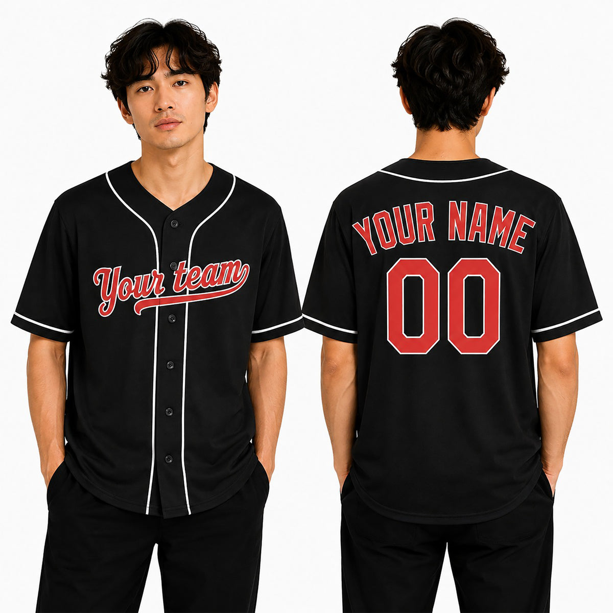 Custom Baltimore Baseball Jersey - Blackout Style, Personalized Name & Number-1