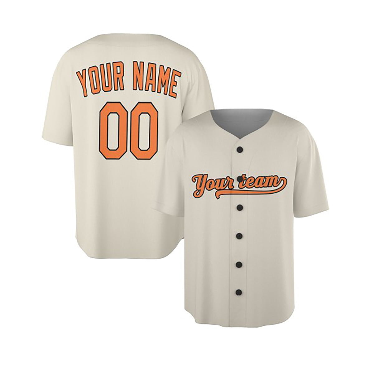 Custom Baltimore Baseball Jersey - Cream Throwback Style, Personalized Name & Number-3