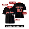 Custom Baltimore Two-Button Baseball Jersey - Blackout Style, Personalized Name & Number-2