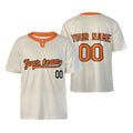Custom Baltimore Two-Button Baseball Jersey - Cream Throwback Style, Personalized Name & Number-3