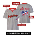 Custom Baltimore Two-Button Baseball Jersey - Fourth of July USA 250th Style, Personalized Name & Number-2