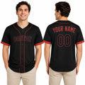 Custom Boston Red Sox Baseball Jersey - Black Pop Fashion Style, Personalized Name & Number-1