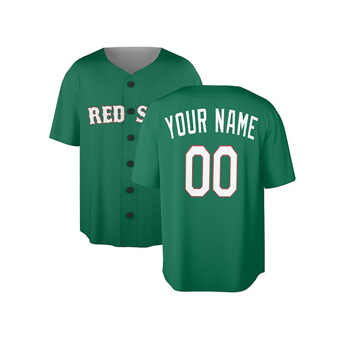 Custom Boston Red Sox Baseball Jersey - Kelly Green Cooperstown Style, Personalized Name & Number-3