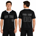 Custom Bronx Two-Button Baseball Jersey - Blackout Outline Style, Personalized Name & Number-1