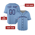 Custom Chicago Cubs Baseball Jersey - Light Blue Cooperstown Style, Personalized Name & Number-2