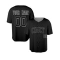 Custom Cincinnati Baseball Jersey - Blackout Outline Style, Personalized Name & Number-3