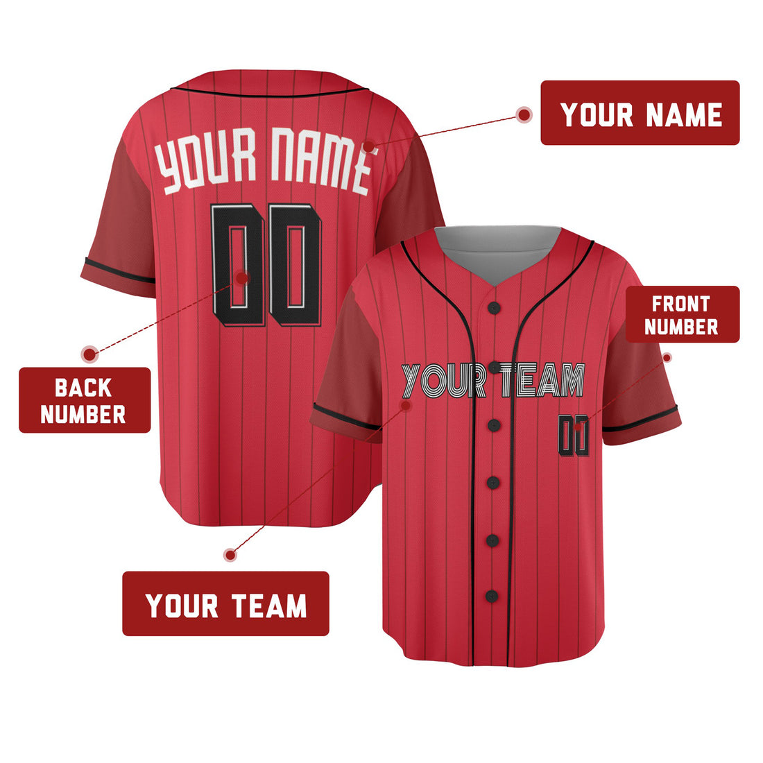 Custom Cincinnati Reds Baseball Jersey - 2026 City Connect Red Style, Personalized Name & Number-1