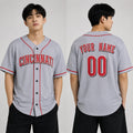 Custom Cincinnati Reds Baseball Jersey - Road Gray Style, Personalized Name & Number-1