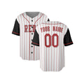 Custom Cincinnati Reds Baseball Jersey - White Black Cooperstown Style, Personalized Name & Number-4