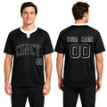 Custom Cincinnati Two-Button Baseball Jersey - Blackout Outline Style, Personalized Name & Number-1