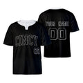 Custom Cincinnati Two-Button Baseball Jersey - Blackout Outline Style, Personalized Name & Number-3
