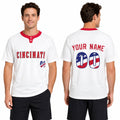 Custom Cincinnati Two-Button Baseball Jersey - Fourth of July USA 250th Style, Personalized Name & Number-1