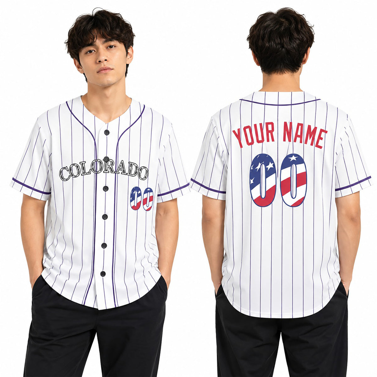 Custom Colorado Baseball Jersey - USA 250th Anniversary Fourth of July Style, Personalized Name & Number-1