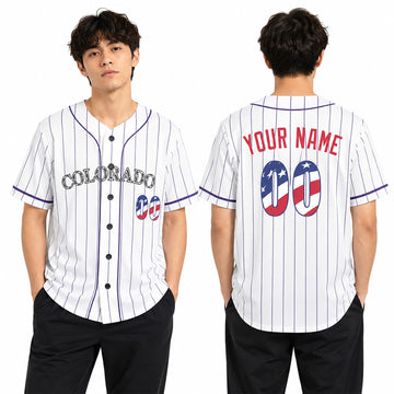 Custom Colorado Baseball Jersey - USA 250th Anniversary Fourth of July Style, Personalized Name & Number-1
