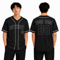 Custom Detroit Baseball Jersey - Blackout Outline Style, Personalized Name & Number-1