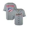 Custom Detroit Baseball Jersey - USA 250th Anniversary Fourth of July Road Style, Personalized Name & Number-4