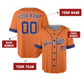 Custom Houston Astros Baseball Jersey - Cooperstown Orange Style, Personalized Name & Number-2