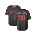 Custom Houston Astros Baseball Jersey - Pop Fashion Charcoal Style, Personalized Name & Number-4