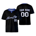 Custom Kansas City Two-Button Baseball Jersey - Blackout Outline Style, Personalized Name & Number-3