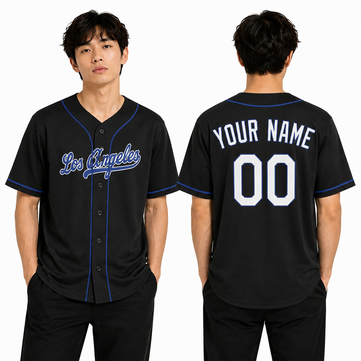 Custom Los Angeles Baseball Jersey - Fashion Style, Personalized Name & Number-1