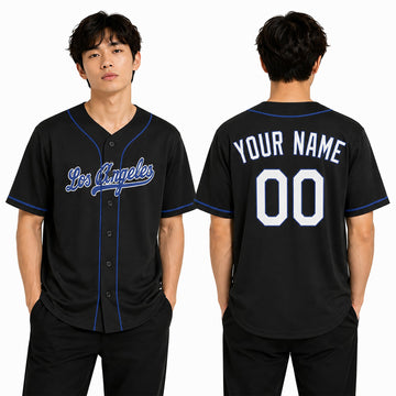 Custom Los Angeles Baseball Jersey - Fashion Style, Personalized Name & Number-1