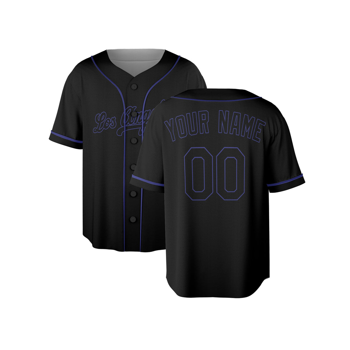Custom Los Angeles Dodgers Baseball Jersey - Black Player Fashion Style, Personalized Name & Number-4