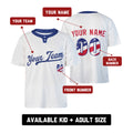 Custom Los Angeles Two-Button Baseball Jersey - USA 250th Fourth of July Style, Personalized Name & Number-2