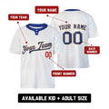Custom Los Angeles Two-Button Baseball Jersey - White Style, Personalized Name & Number-2