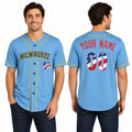 Custom Milwaukee Baseball Jersey - USA 250th Anniversary Fourth of July Stadium Style, Personalized Name & Number-1