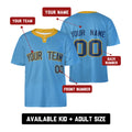 Custom Milwaukee Two-Button Baseball Jersey - Cooperstown Style, Personalized Name & Number-2