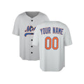 Custom New York Mets Baseball Jersey - 1986 Light Gray Player Style, Personalized Name & Number-3