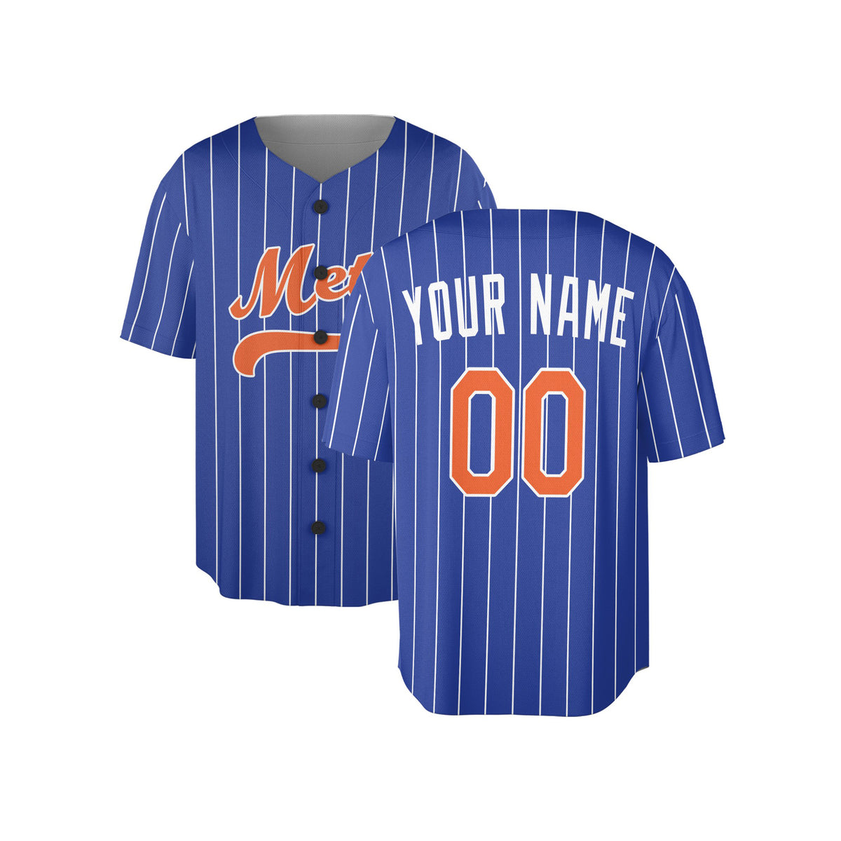 Custom New York Mets Baseball Jersey - Royal Batting Practice Style, Personalized Name & Number-3