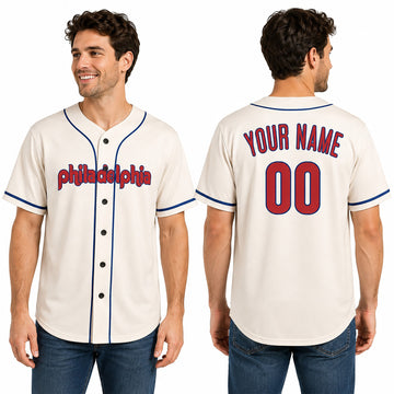 Custom Philadelphia Baseball Jersey - Alternate Elite Style, Personalized Name & Number-1
