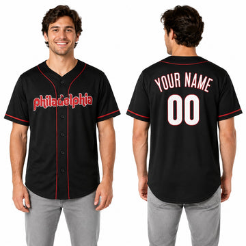 Custom Philadelphia Baseball Jersey - Fashion Style, Personalized Name & Number-1