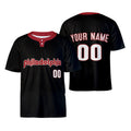 Custom Philadelphia Two-Button Baseball Jersey - Fashion Style, Personalized Name & Number-3