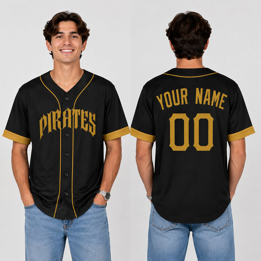 Custom Pittsburgh Pirates Baseball Jersey - 2026 City Connect Black Style, Personalized Name & Number-1