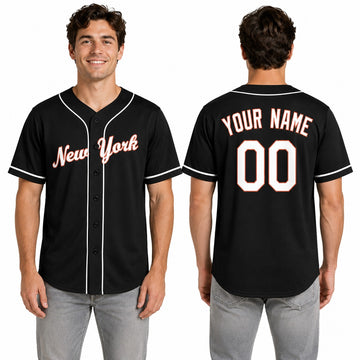 Custom Queens Baseball Jersey - Blackout Style, Personalized Name & Number-1