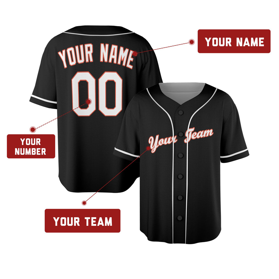 Custom Queens Baseball Jersey - Blackout Style, Personalized Name & Number-1