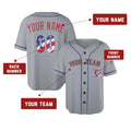 Custom Queens Baseball Jersey - USA 250th Anniversary Fourth of July Stadium Style, Personalized Name & Number-2