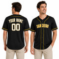 Custom San Diego Baseball Jersey - Blackout Style, Personalized Name & Number-1